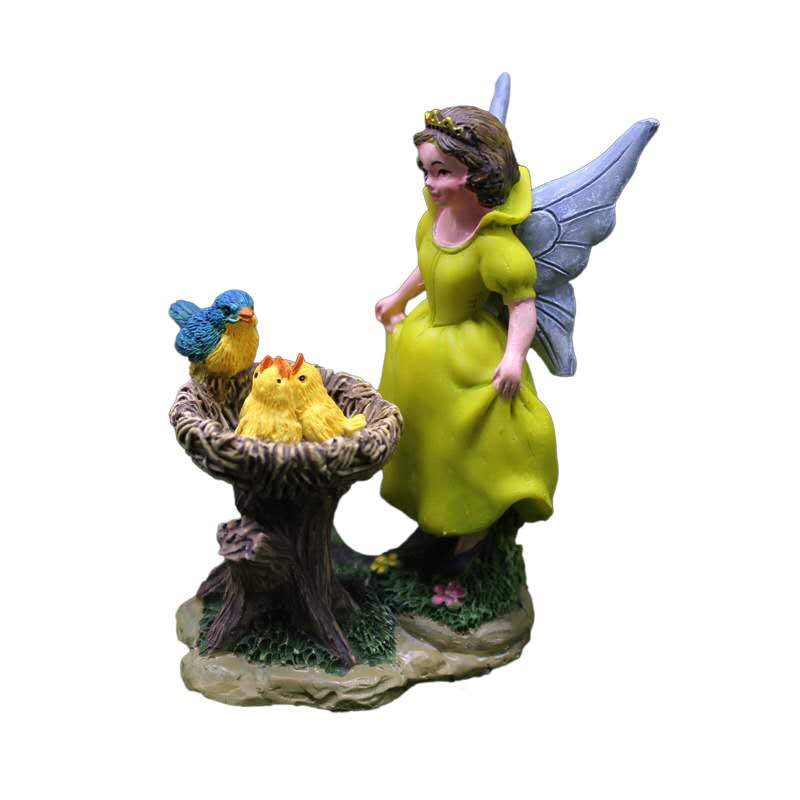 Fairy Garden Figurines Fairy Feeding Birds