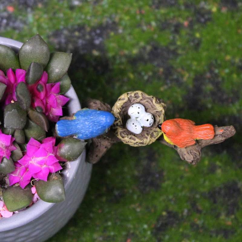 Fairy Garden Accessories Miniature Bird nest Planter Hanger