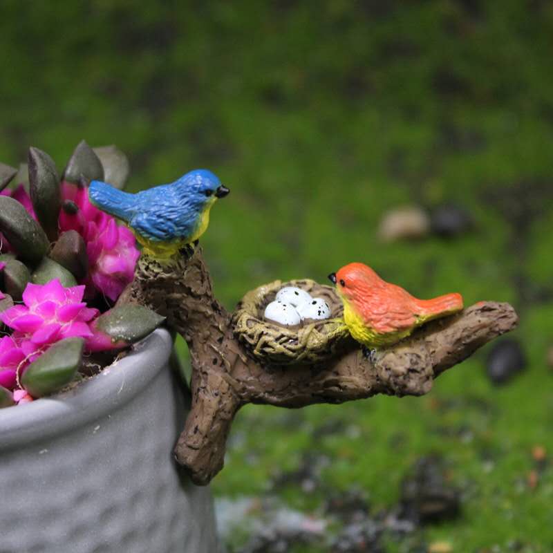 Fairy Garden Accessories Miniature Bird nest Planter Hanger