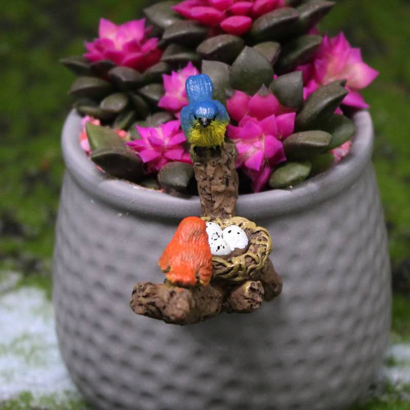 Fairy Garden Accessories Miniature Bird nest Planter Hanger