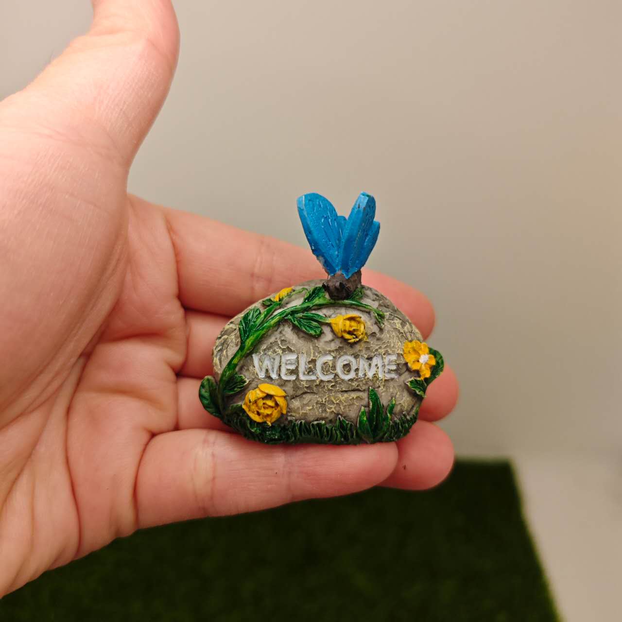Fairy Garden Accessories Welcome Stone