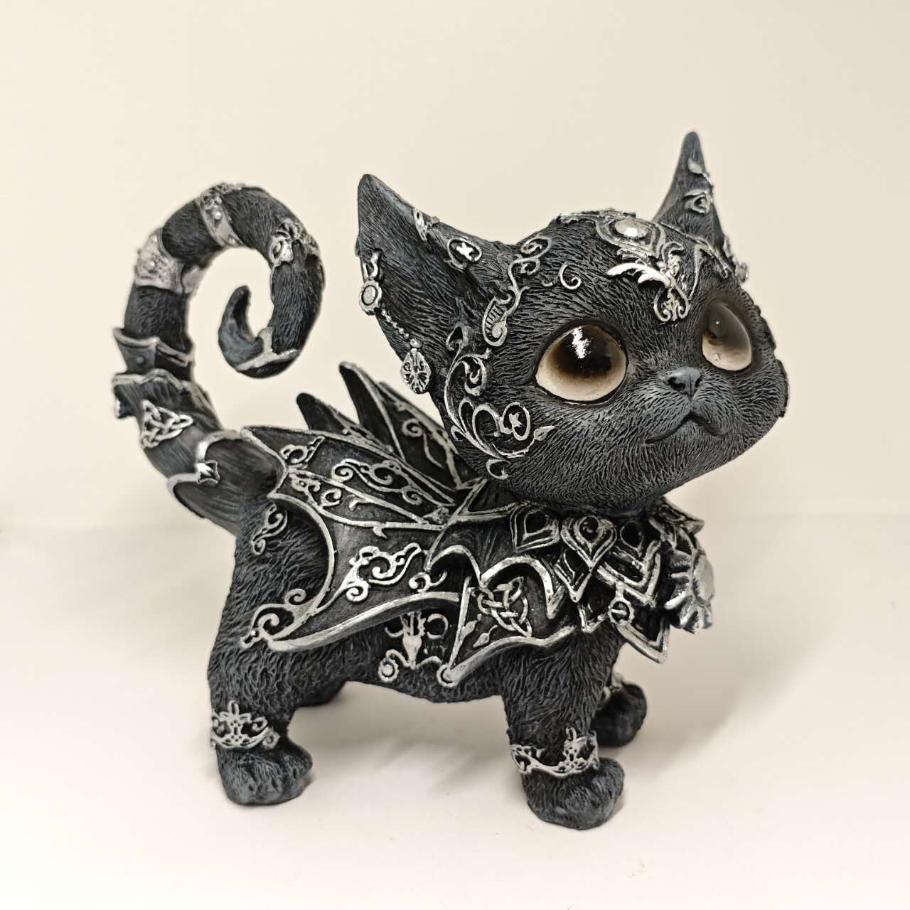 Midnight Guardian Cat Gothic Decor Figurine
