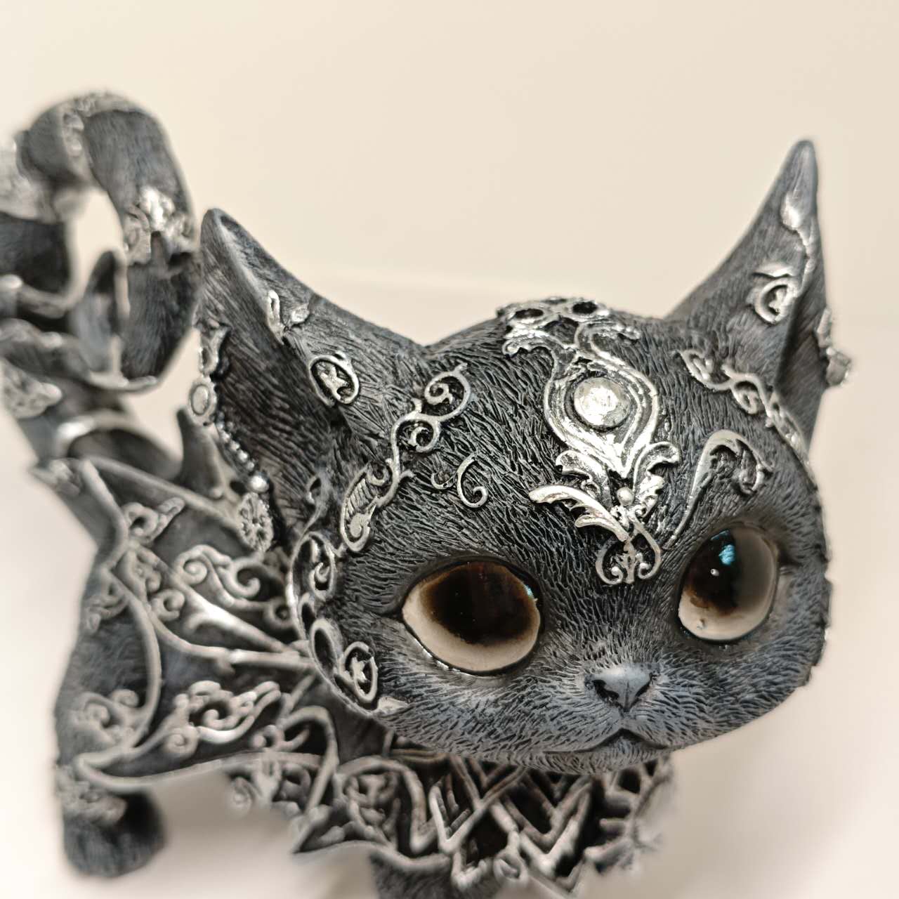 Midnight Guardian Cat Gothic Decor Figurine