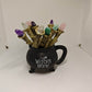 Gothic Crystal Wand Pen Witch Cauldron Pen Holder