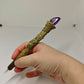 Gothic Crystal Wand Pen Witch Cauldron Pen Holder