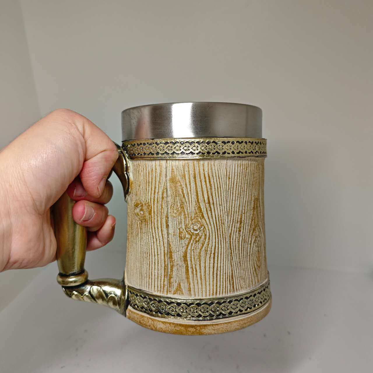 Gothic Rustic Wooden Beer Mug