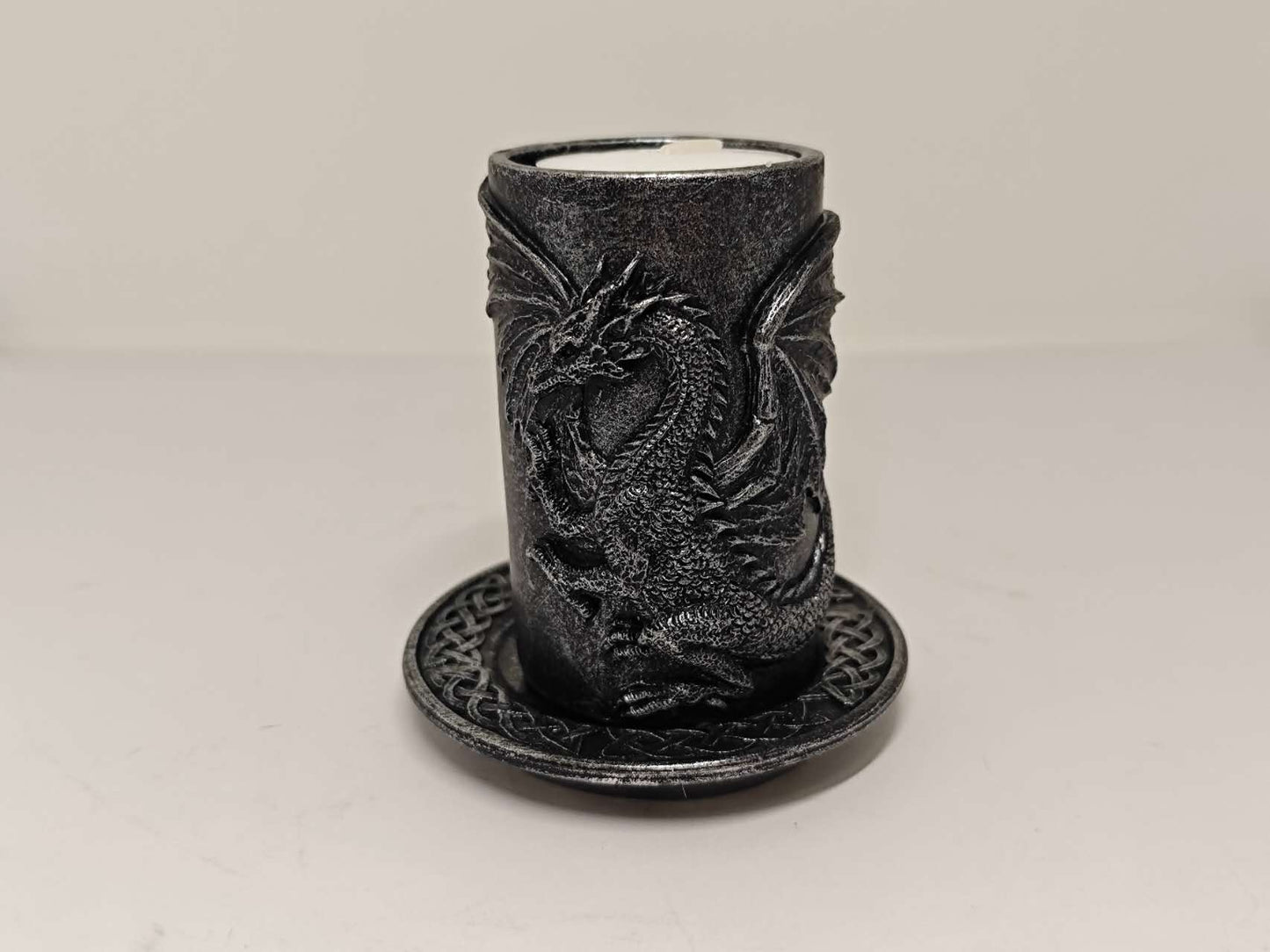 Gothic Dragon Candle Holder with Coaster