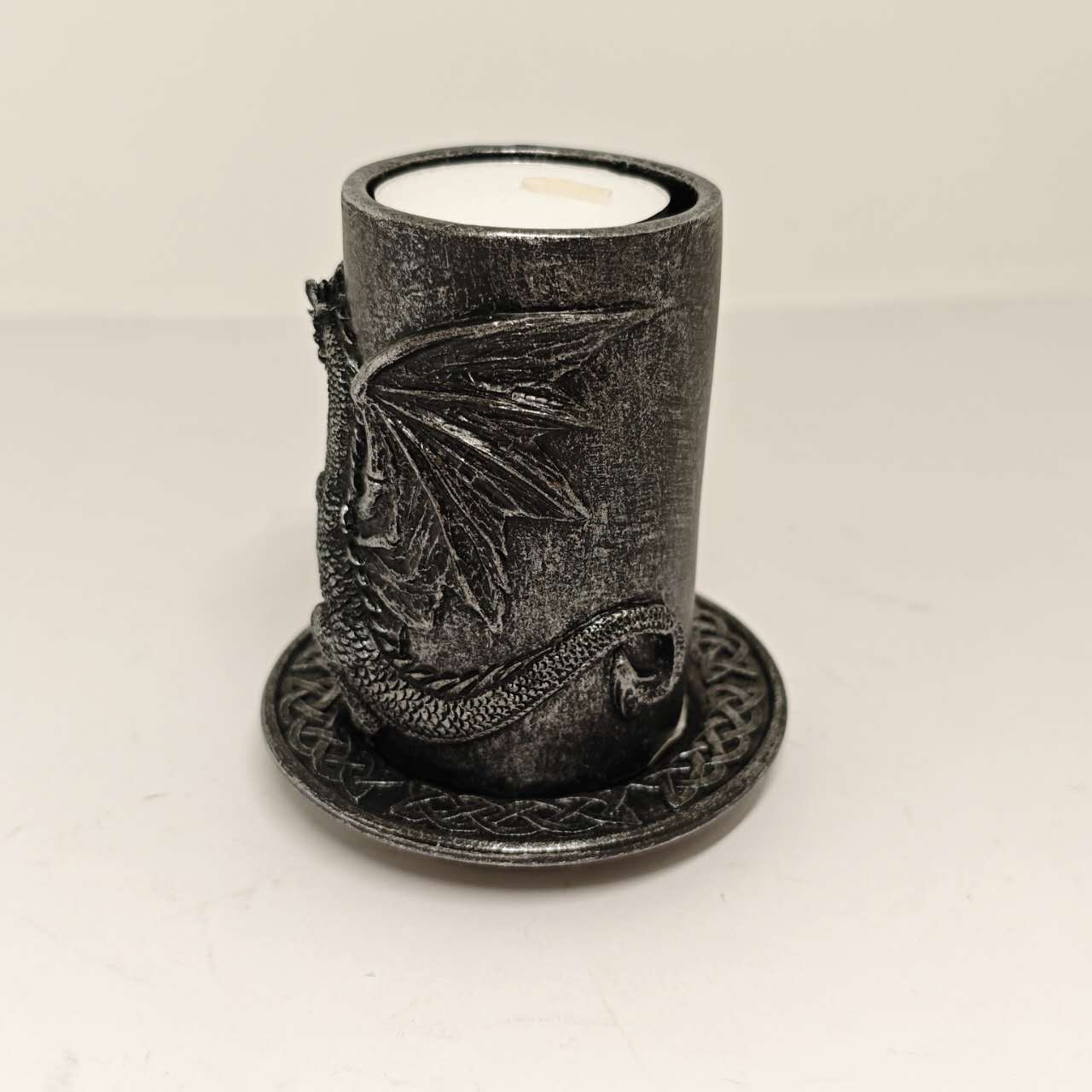 Gothic Dragon Candle Holder with Coaster