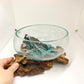 Rustic Driftwood Glass Terrarium Bowl