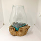 Rustic Driftwood Glass Terrarium Bowl