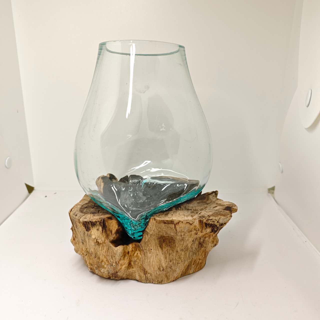 Rustic Driftwood Glass Terrarium Bowl