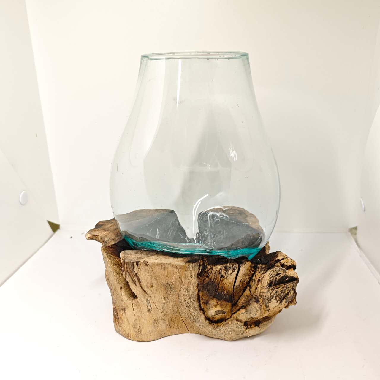 Rustic Driftwood Glass Terrarium Bowl