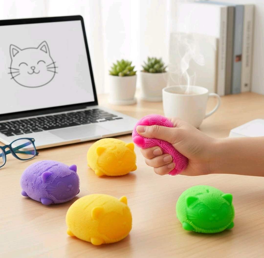 Needoh Wild Cats Fuzz Ball Slow Rising Squishy