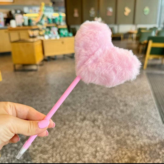 Fluffy Heart Pen