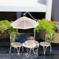 Fairy Garden Accessories Table and chair Umbrella