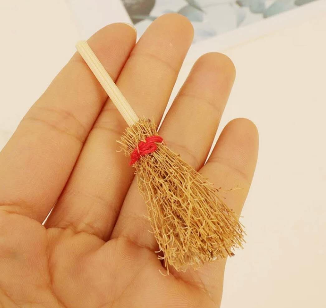 Fairy Garden Accessories Straw Broom