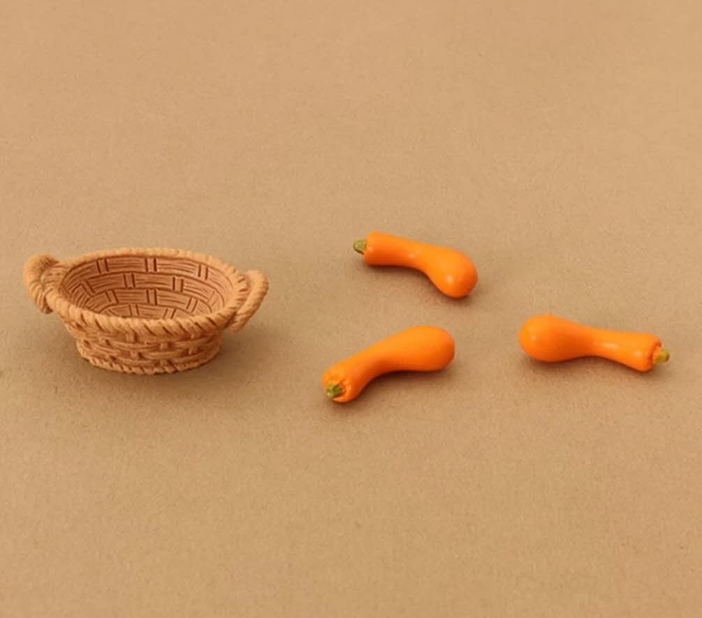 Fairy Garden Accessories Basket with pumpkin Vegetable