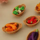 Fairy Garden Accessories Basket with pumpkin Vegetable