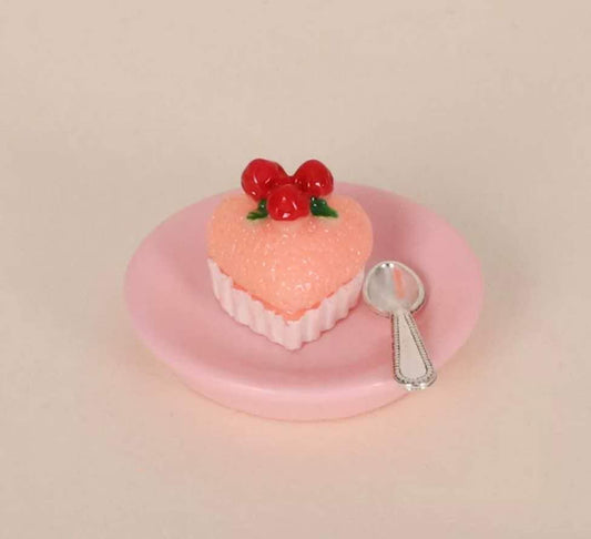 Fairy Garden Accessories Cake with plate spoon