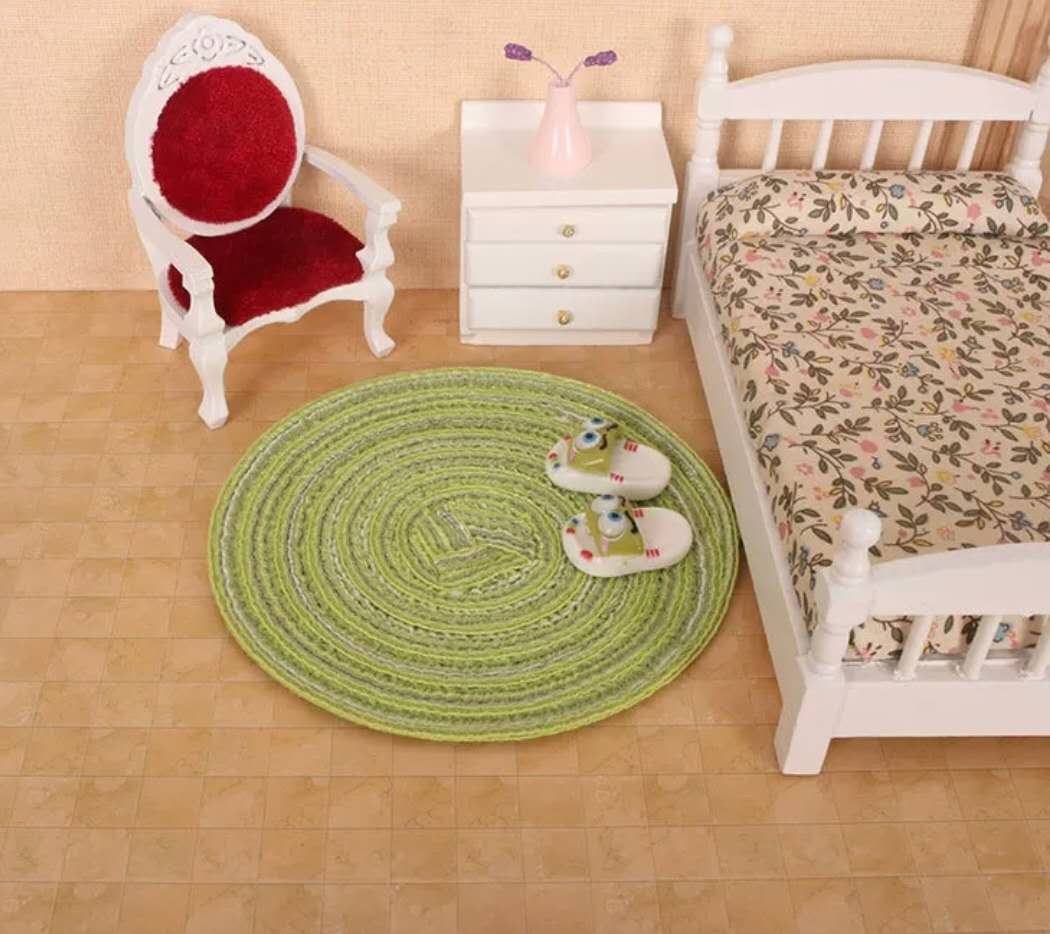 Fairy Garden Accessories green straw mat