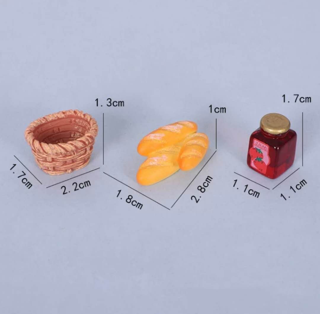Fairy Garden Accessories bread with jam basket