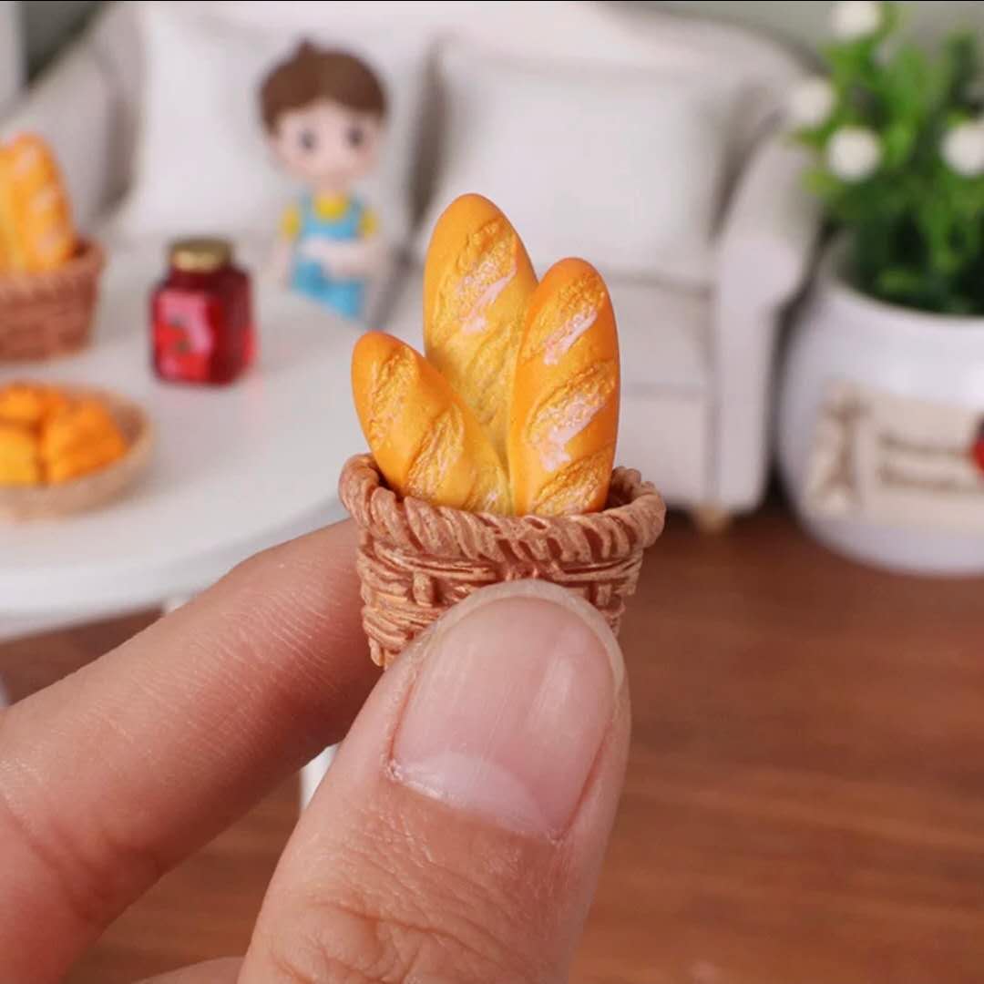 Fairy Garden Accessories bread with jam basket