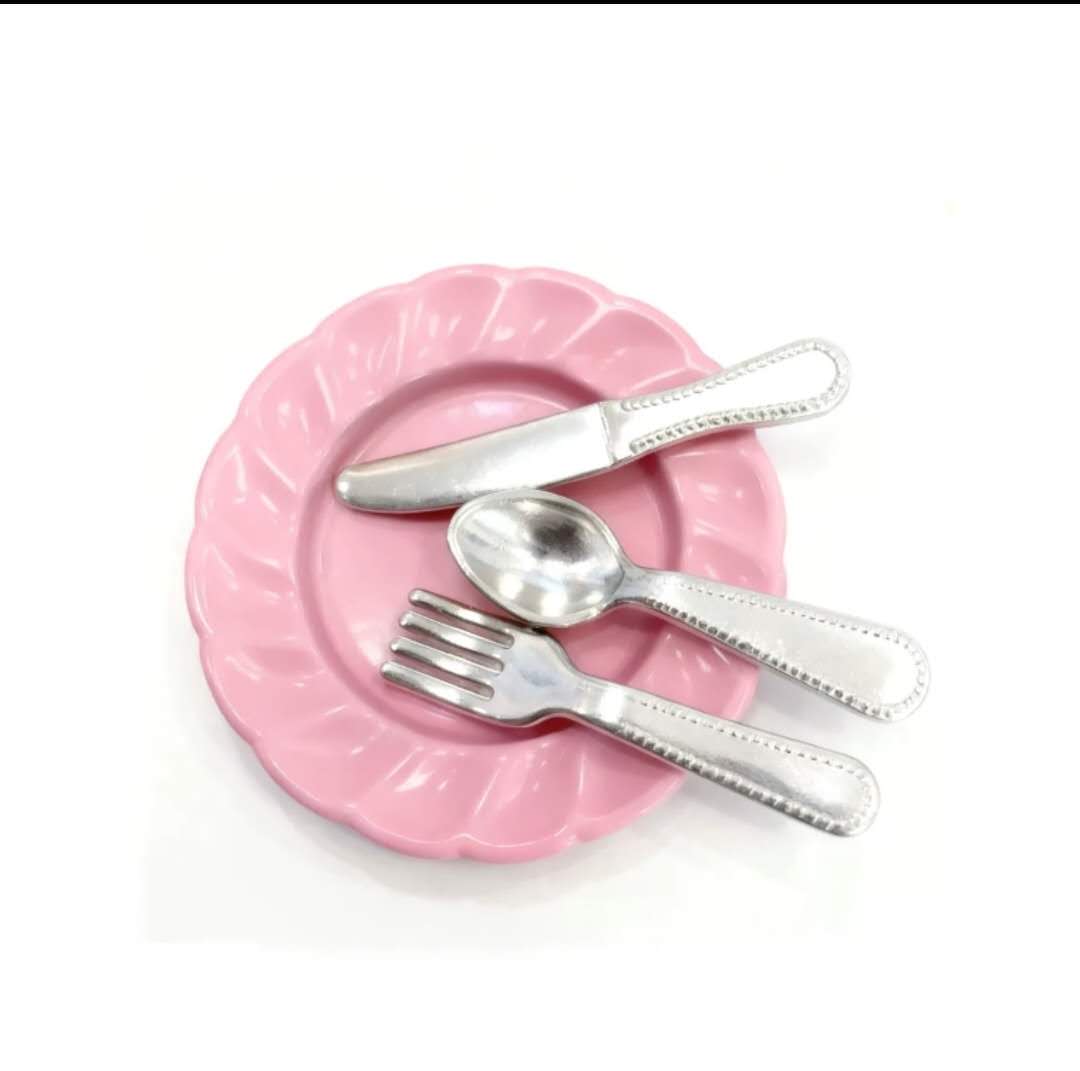 Fairy Garden Accessories knife fork spoon plate