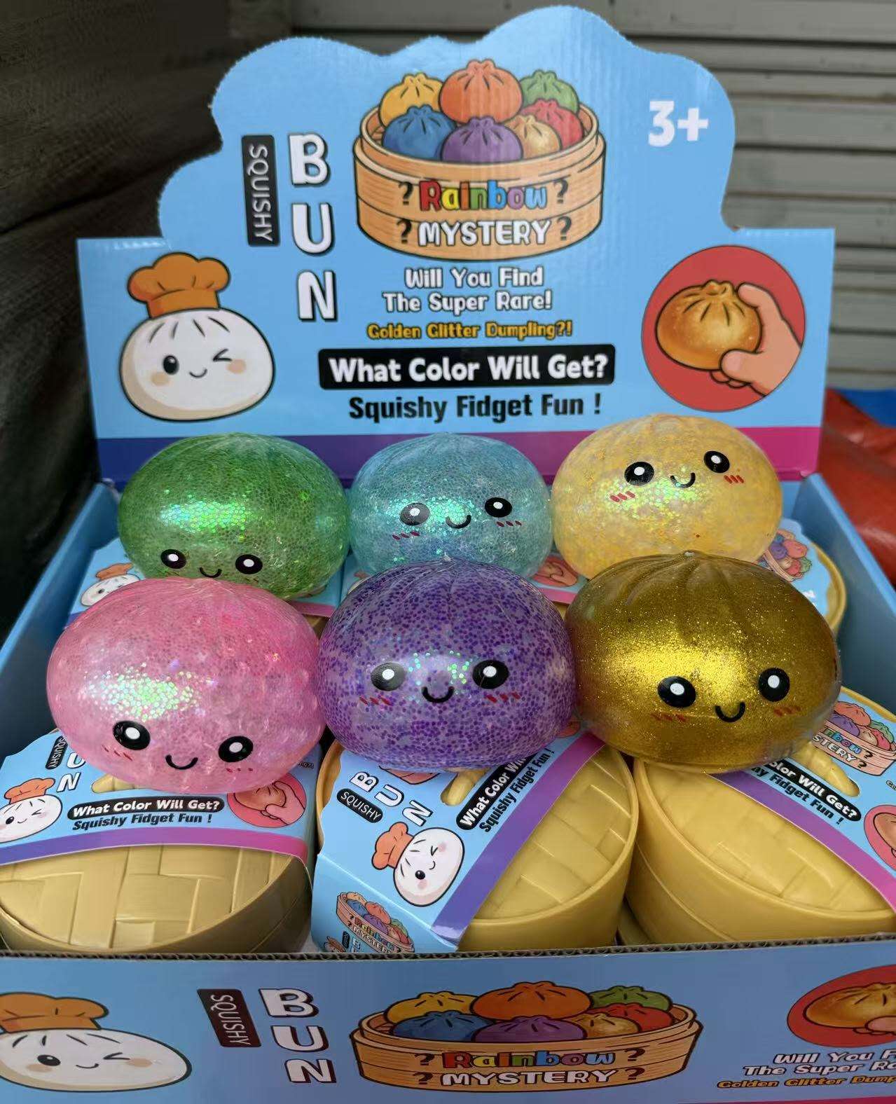 Water bead Glitter Dumpling Squishy Bun Squishy Blind Box