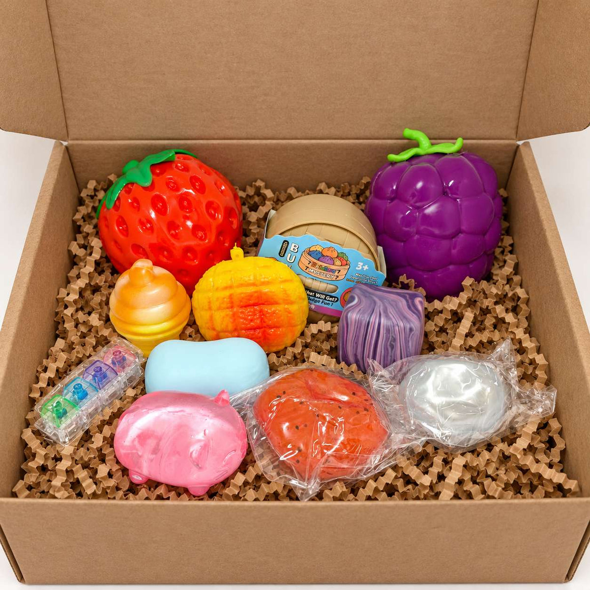 11Pcs Mixed Texture Squishy Mystery Box