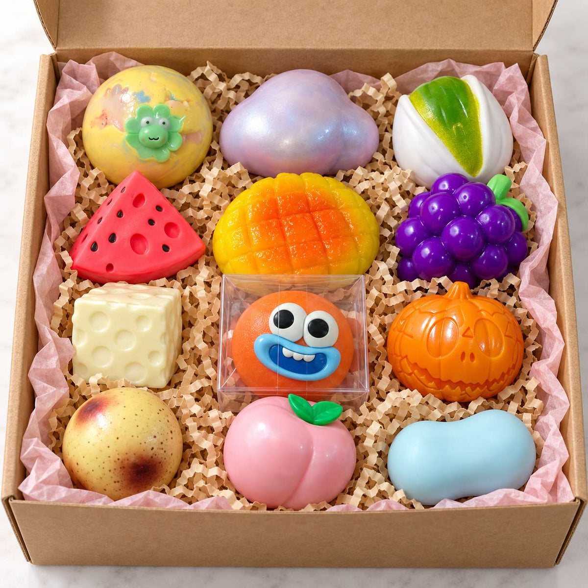 12Pcs Crunchy Squishy Blind Box