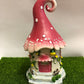 Mushroom House With Yellow Flowers Fairy House