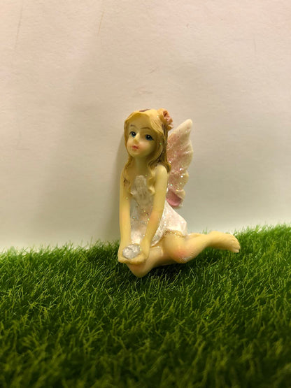 Miniature Fairy Garden Fairy Figurine – Resin Fairy Decoration for Indoor & Outdoor Fairy Gardens