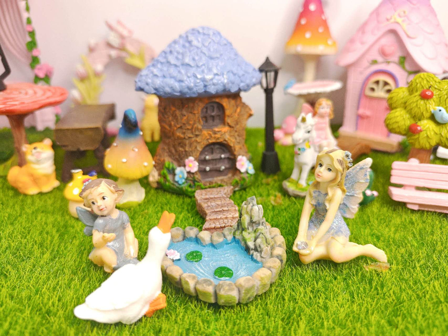38 Pcs Deluxe Fairy Garden Luxury Set – Complete Enchanted Fairy Village