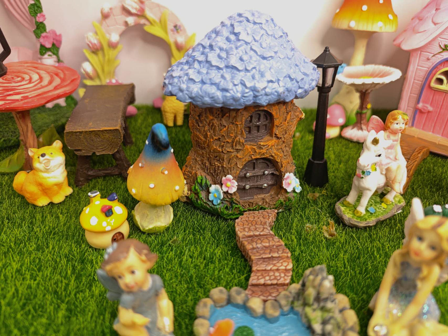 38 Pcs Deluxe Fairy Garden Luxury Set – Complete Enchanted Fairy Village