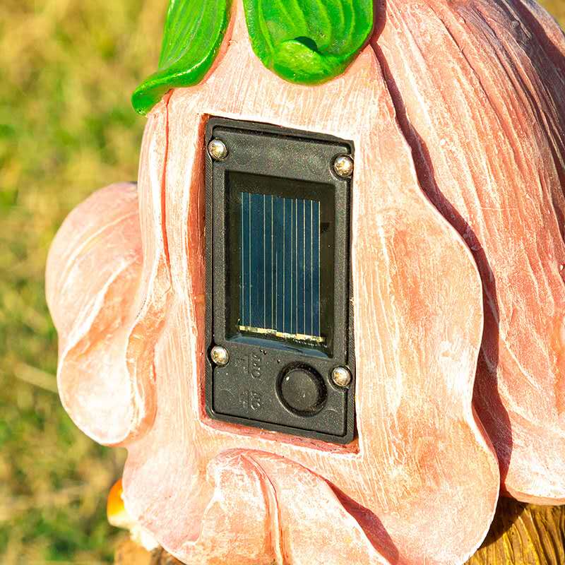 Flower House With Solar Lights Fairy House With Pink Flowers