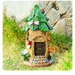 Tree House With Solar Lights Fairy House With Sunflowers