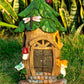 Tree House With Solar Lights Fairy House With Sunflowers