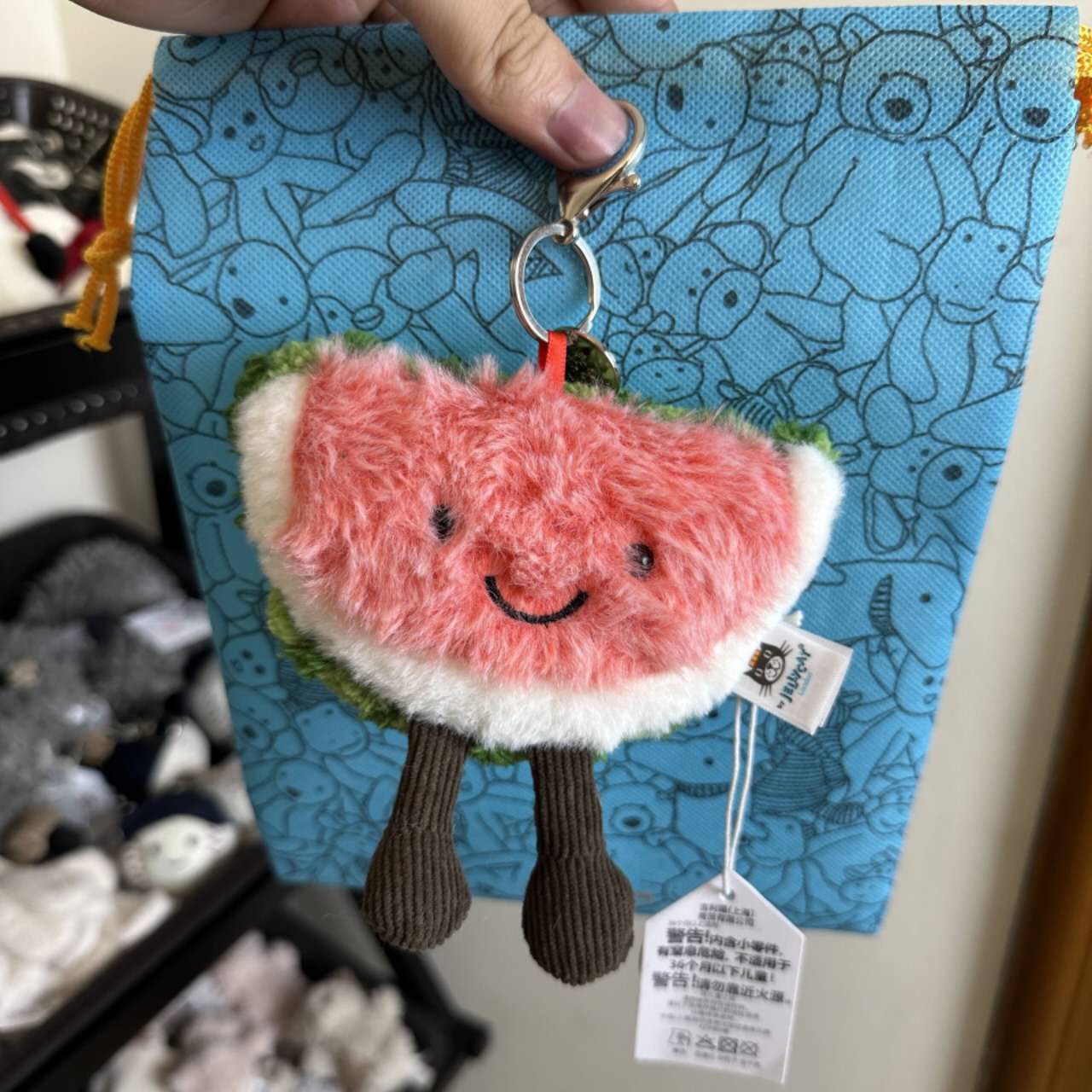 Jellycat 12cm Bag Charm Watermellon