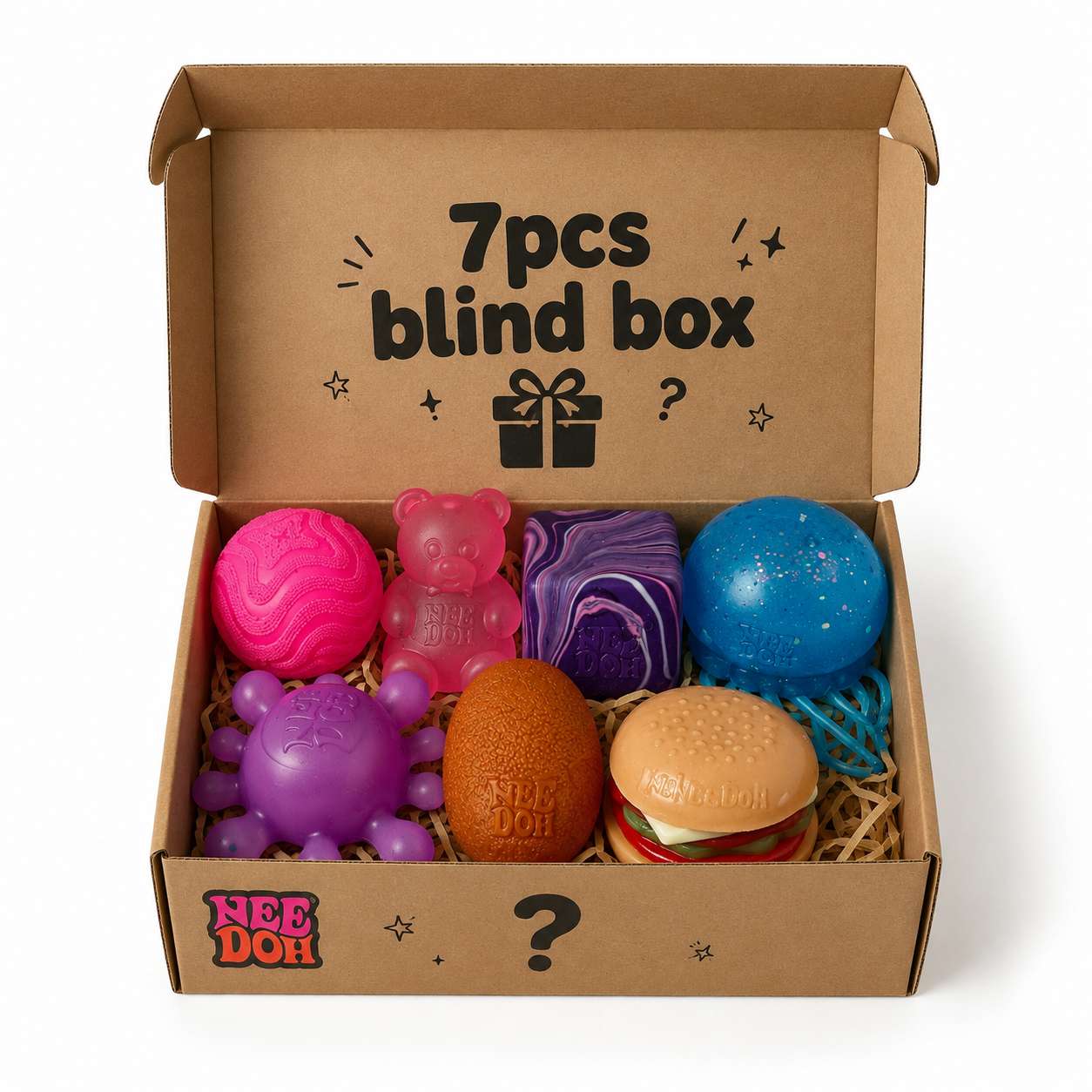 7Pcs Needoh Blind box Squishy