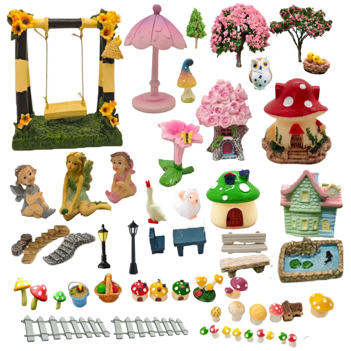 57pcs Fairy Garden kit Miniature Set