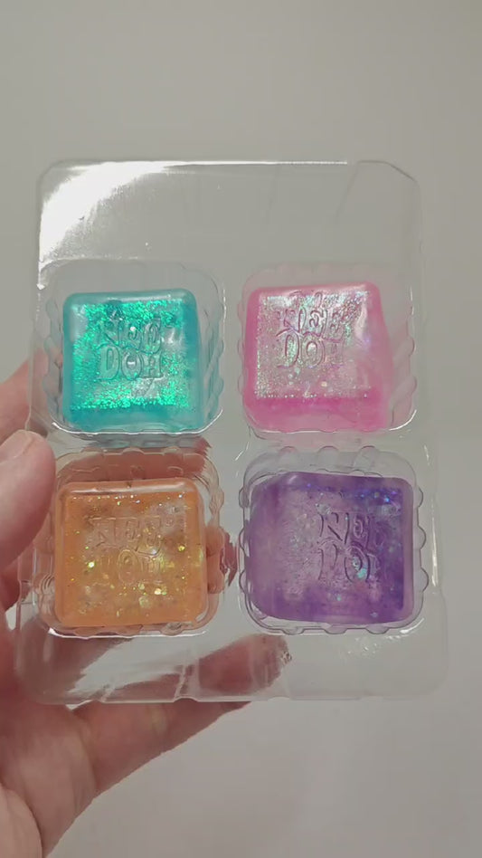 NeeDoh Nice Ice Baby – 4 Pack Glitter Cubes
