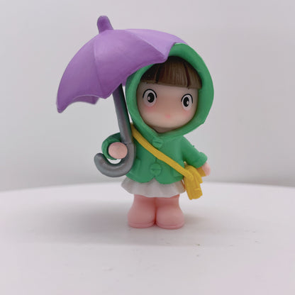 Fairy Garden Figurines Girl With An Umbrella