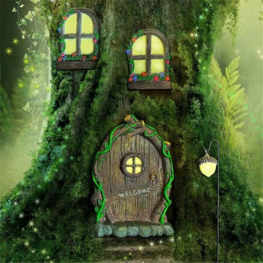 4Pcs Fairy Garden Door And Windows Fairy Garden Kit