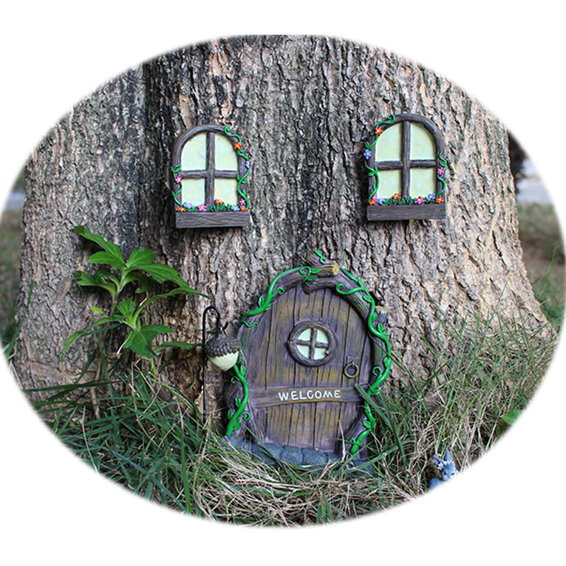 4Pcs Fairy Garden Door And Windows Fairy Garden Kit