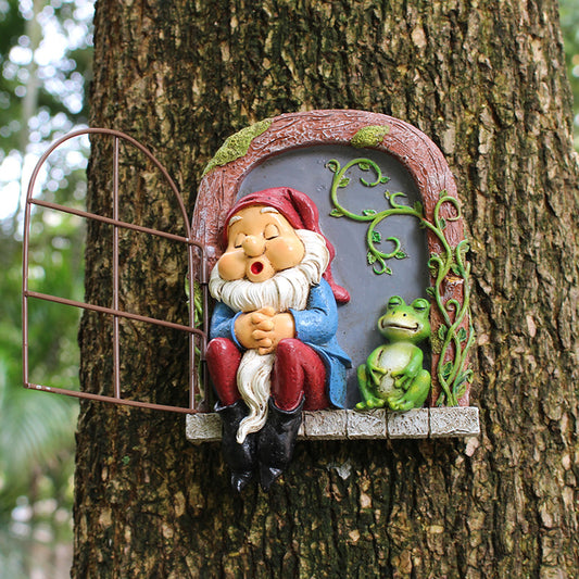 Fairy Garden Accessories Sleeping Dwarf Window