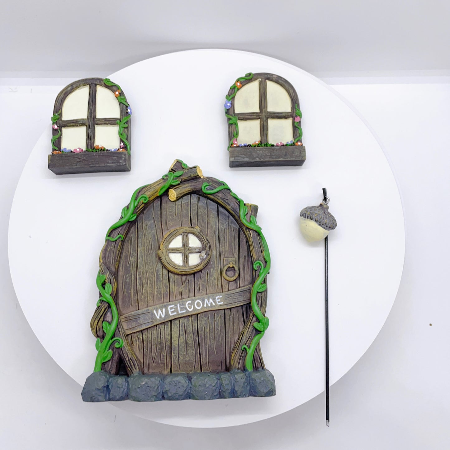 4Pcs Fairy Garden Door And Windows Fairy Garden Kit