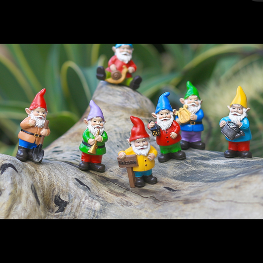 7PCS Gnomes Fairy Garden Figurines