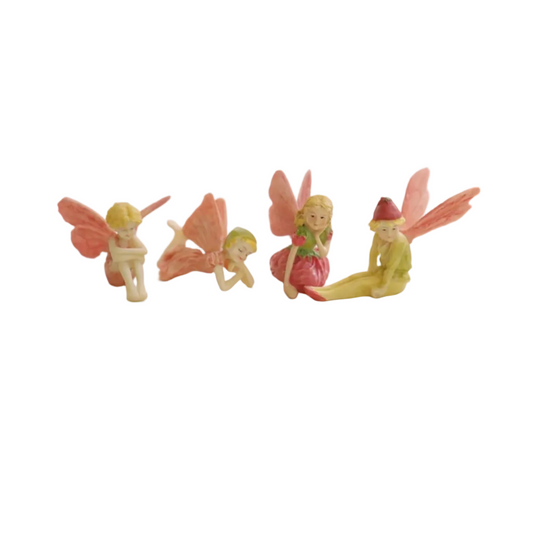 4PCS Fairies Fairy Garden Figurines Resin Fairy Decoration for Indoor & Outdoor Fairy Gardens