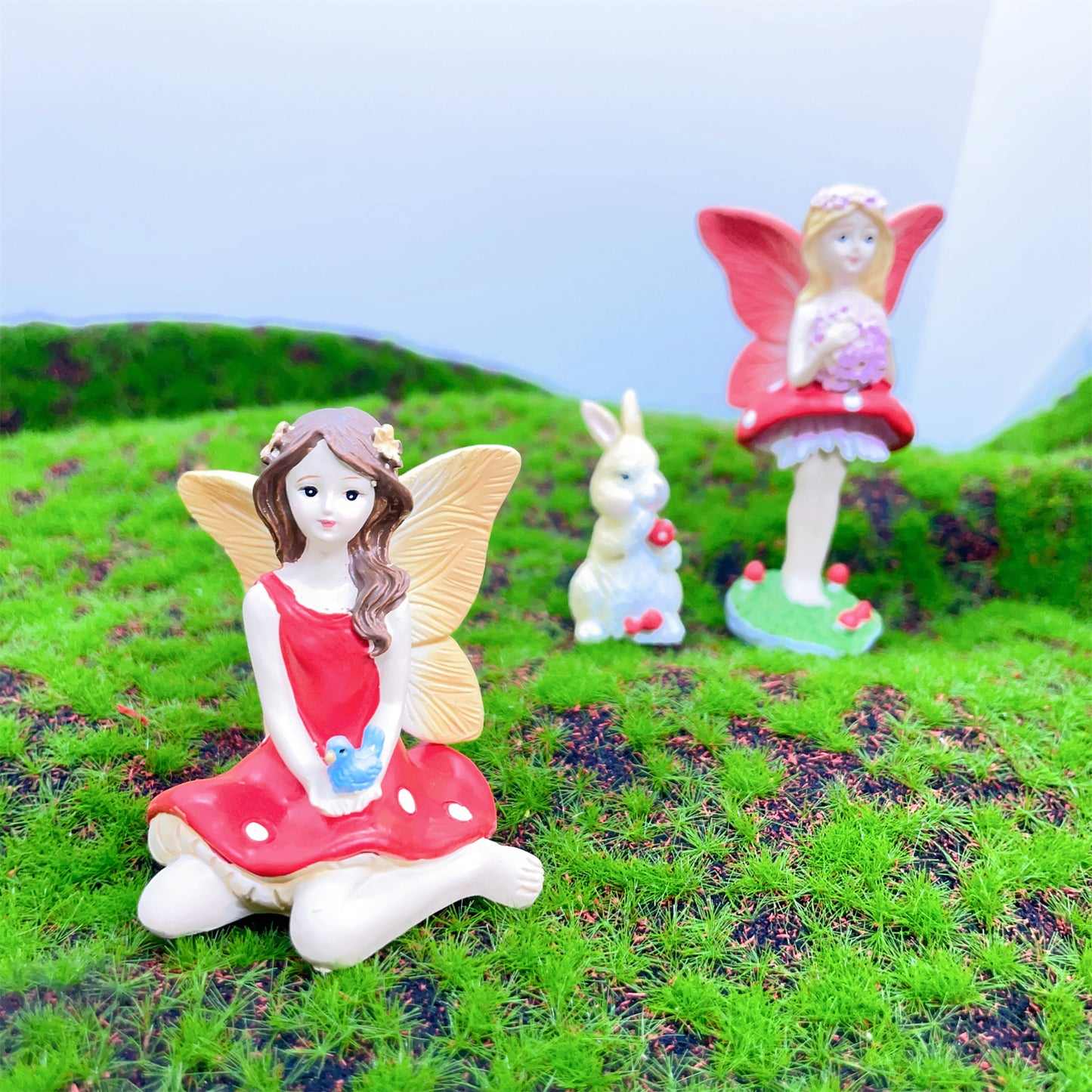 3PCS Fairy Garden Kit Figurines Fairies Birthday Gift Accessories