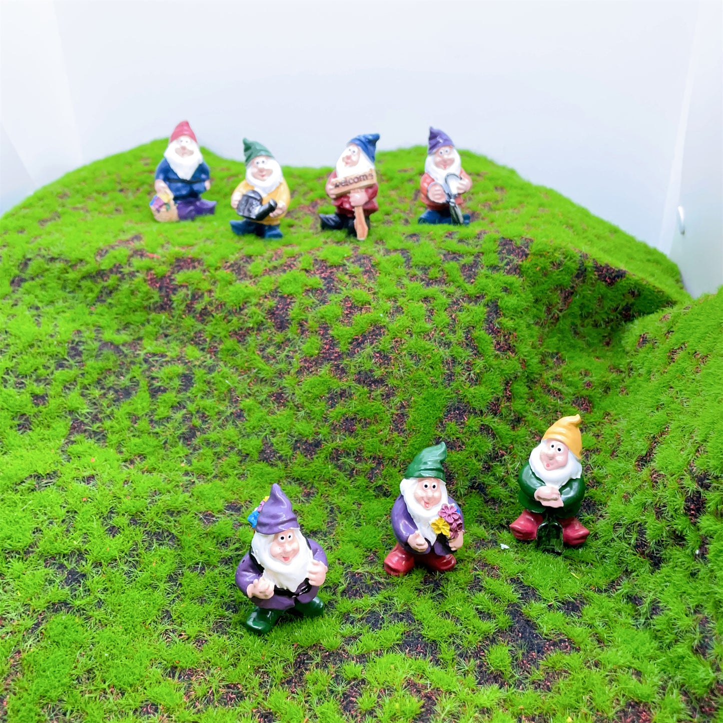 7PCS Fairy Garden Figurines Dwarfs Gnome